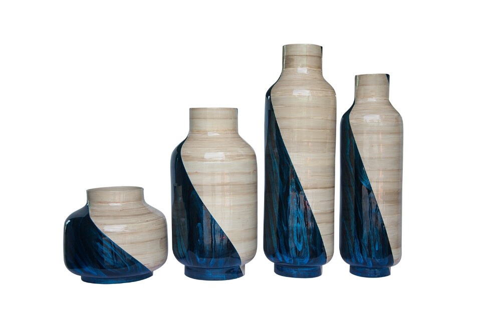 Cylinder-shaped Bamboo vase