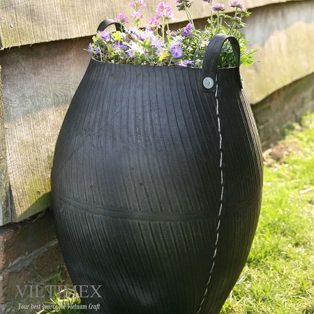 Planter recycle rubber pot