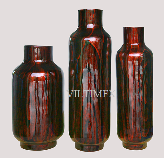 Set 3 of Bamboo Vases Decor 