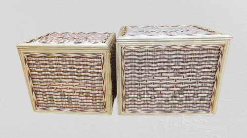Natural Storage Basket With Lid And Sundries Storage Trunk